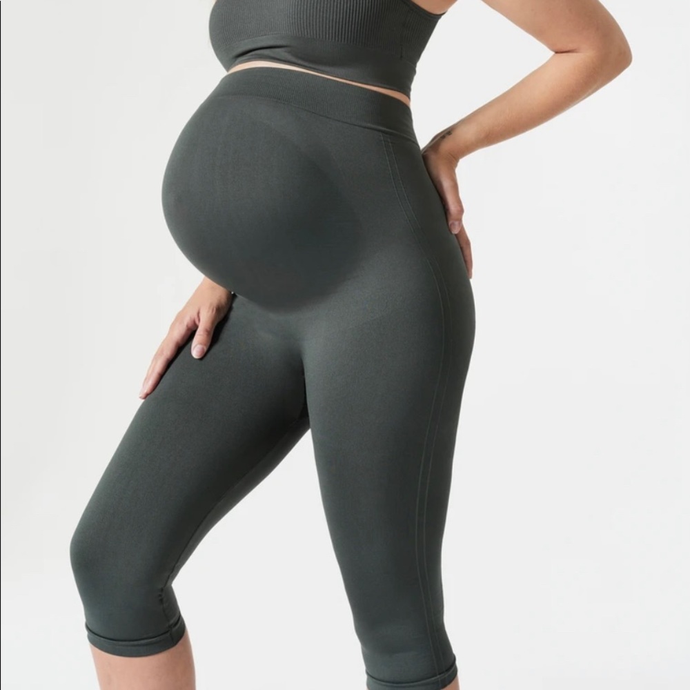 Maternity Belly Support Crop Leggings